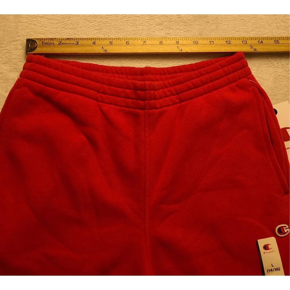 Champion Boys Signature Fleece Jogger Lychee Red Large 14/16 Elastic Waist NWT